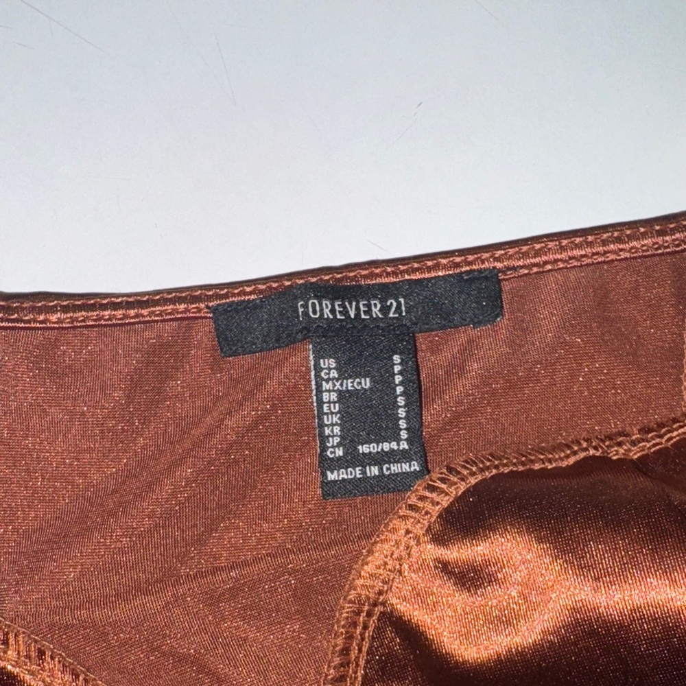 Forever‎ 21 Shimmering Copper Satin Dress - Picture 2 of 5